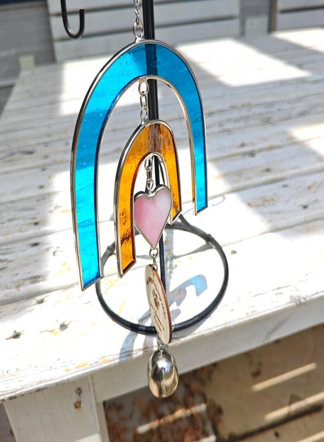 2IMT Pet Memorial Wind Chime, Stained Glass Suncatcher Rainbow Bridge Dog Memorial Gifts, Memorial Gifts for Loss of Dog Passing Away Gift, Pet Memorial Gift for Dogs, In Memory Of Dogs, Bereavement Window - Image 5